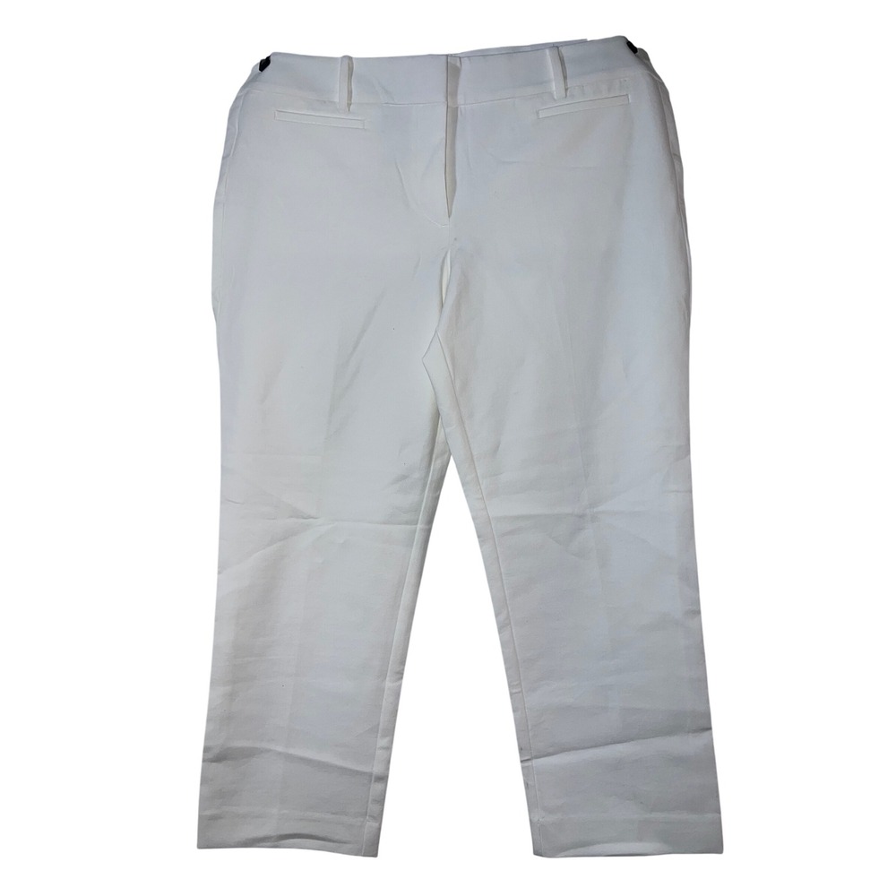 New Ann Taylor Loft Riviera Cropped Pants White Marisa Fit Size 14 NWT